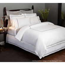 Wholesale Hotel Use Polyester Cotton Queen Bed White Embroidery Duvet Covers